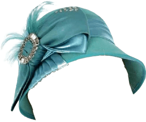 # #freetoedit #hat #teal #cloche #vintage #classy #lady - Costume Hat, HD Png Download PNG image with transparent background
