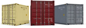 Freight Containers Variety PNG Image