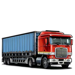 Freight Truck Illustration Png Uqo21 PNG Image