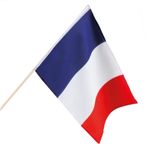 French National Flag Waving PNG Image