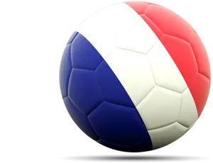 French Tricolor Soccer Ball PNG Image