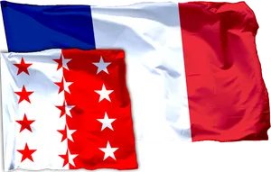 French Valais Flag Fusion PNG Image