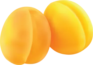 Fresh Apricots Illustration PNG Image