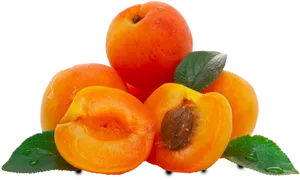 Fresh Apricotsand Halves PNG Image