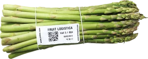 Fresh Asparagus Bundlewith Label PNG Image