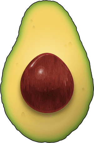 Half Avocado Transparent Background - Transparent Background Avocado Transparent, HD Png Download PNG image with transparent background