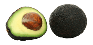 Fresh Avocado Halvedand Whole PNG image with transparent background