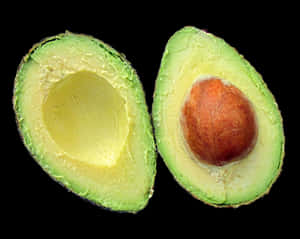 Fresh Avocado Halves PNG image with transparent background