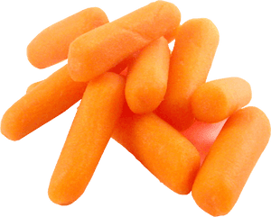 Fresh Baby Carrots Pile PNG image with transparent background