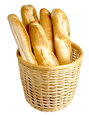 Fresh Baguette Basket French Bread PNG