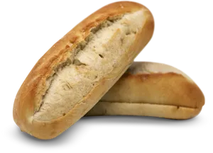 Fresh Baguette Bread Black Background PNG Image