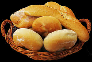 Fresh Baked Breadin Basket PNG image with transparent background