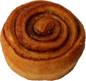 Fresh Baked Cinnamon Roll Isolated PNG Image