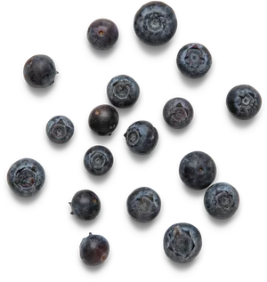 Fresh Blueberries Top View PNG Image