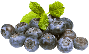 Fresh Blueberrieswith Mint Leaves PNG image with transparent background