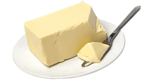 Fresh Butter Blockwith Knife PNG image with transparent background