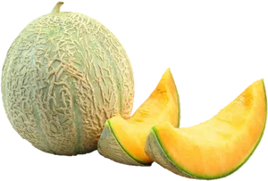 Fresh Cantaloupeand Slices.png PNG Image