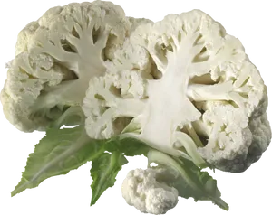 Fresh Cauliflower Cross Section PNG Image