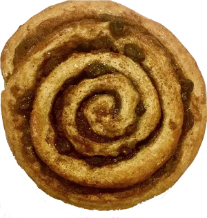 Fresh Cinnamon Roll Top View.png PNG Image