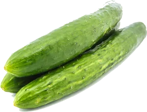 Fresh Cucumbers Isolated Background PNG Image