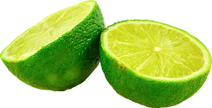 Fresh Cut Lime Slices PNG Image