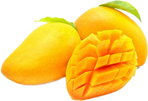 Fresh Cut Mango Fruit PNG image with transparent background