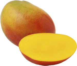 Fresh Cut Mango Fruit PNG with transparent background