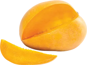 Fresh Cut Mango Slice PNG Image