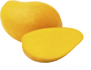Fresh Cut Mango Slice PNG image with transparent background
