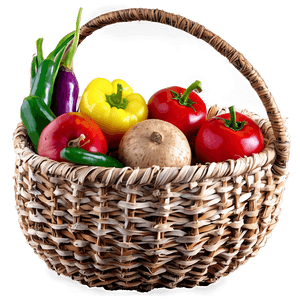 Fresh Farm Produce Basket PNG nif58 PNG