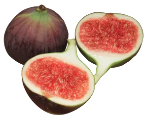 Fresh Fig Fruit Halved PNG Image