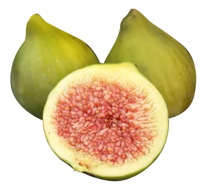 Fresh Fig Fruit Halved PNG Image