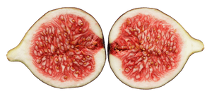 Fresh Fig Halves Cut Open PNG