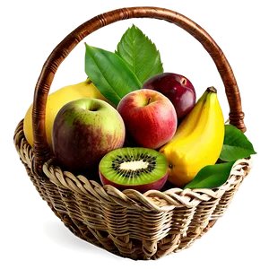 Fresh Fruit Basket Png 14 PNG Image