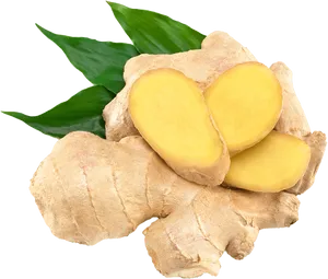 Fresh Ginger Root Slices.png PNG Image