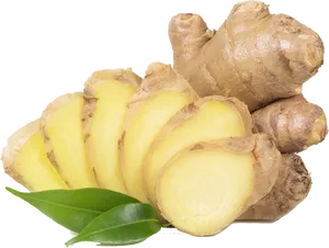 Fresh Ginger Root Slices.png PNG Image