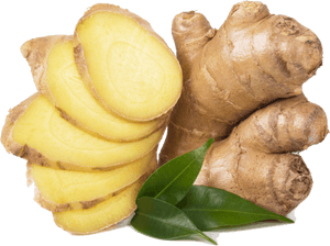 Fresh Ginger Rootand Slices.png PNG with transparent background
