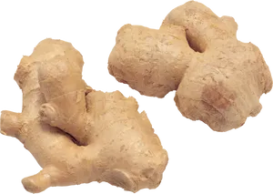 Fresh Ginger Roots PNG Image