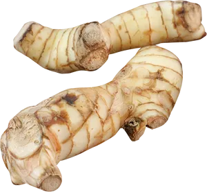 Fresh Ginger Roots Isolated PNG Image