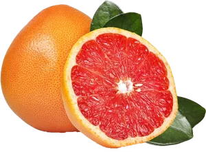 Fresh Grapefruit Halfand Whole PNG Image