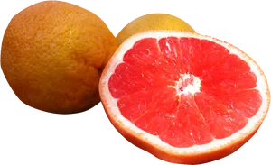 Fresh Grapefruit Halvedand Whole.png PNG Image