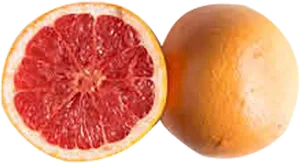 Fresh Grapefruit Halves PNG Image