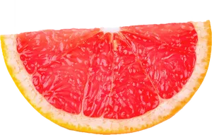 Fresh Grapefruit Slice Transparent Background PNG Image