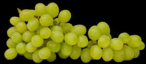 Fresh Green Grapes Black Background PNG image with transparent background