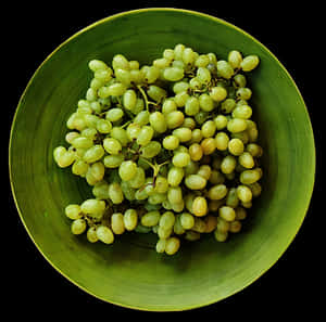 Fresh Green Grapesin Bowl PNG image with transparent background
