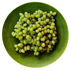 Fresh Green Grapesin Bowl PNG Image