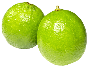 Fresh Green Limes Isolated PNG with transparent background