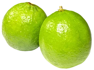 Fresh Green Limes Isolated PNG Image