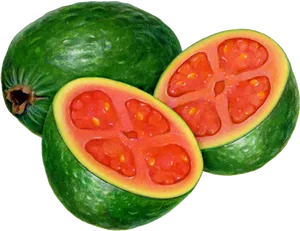 Fresh Guava Fruit Cut Open PNG Image