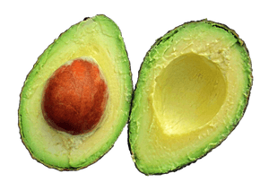 Fresh Halved Avocado PNG image with transparent background